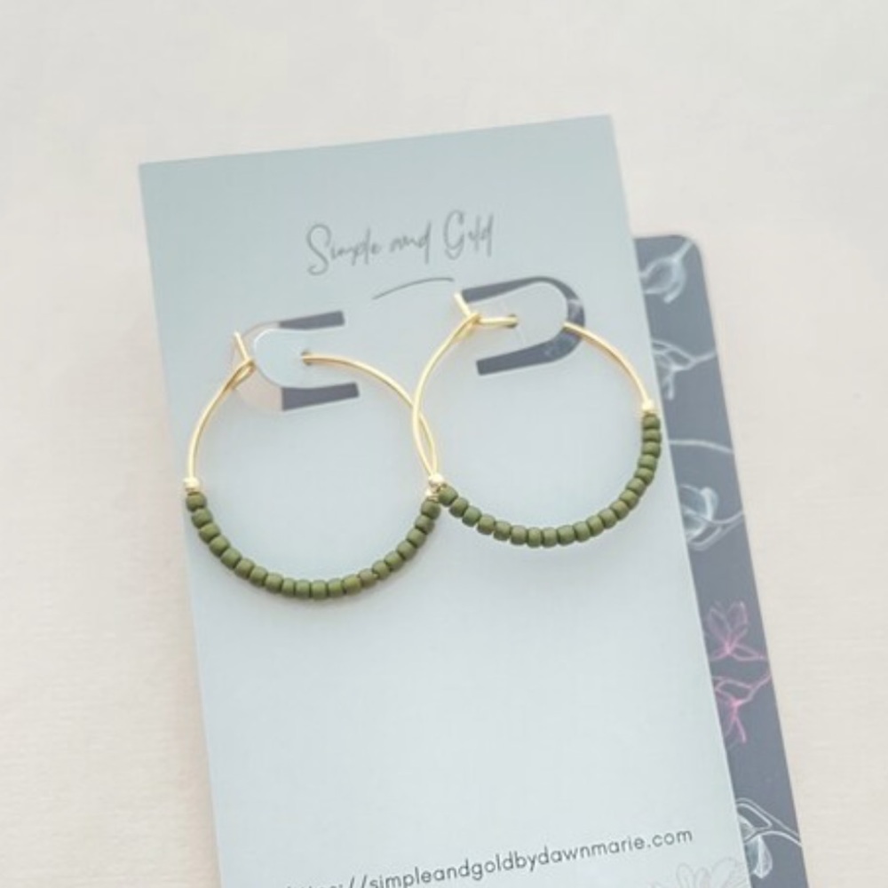 Beaded Hoop Earrings